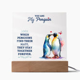 Gifts for Girlfriend, Penguin Acrylic Lamp, Romantic Gift For Girlfriend, Cute Couple Keepsake, You Are My Penguin